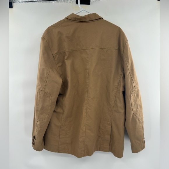 AFS jeep jacket blazer tan khaki button elbow patch padded shoulder pocket 3XL - Picture 3 of 6